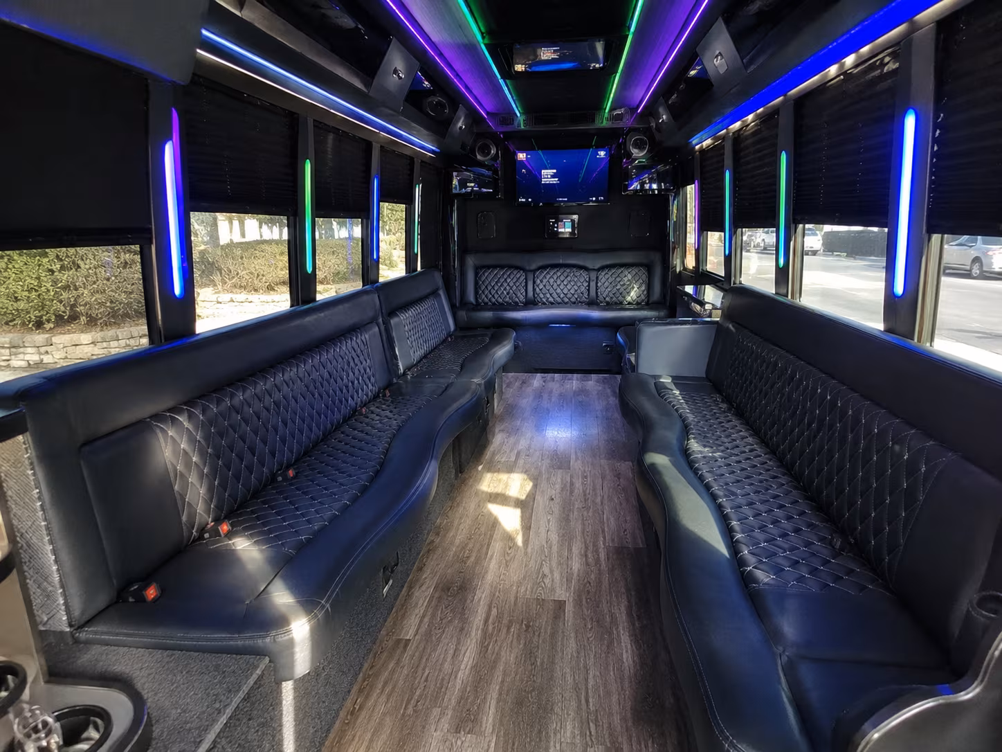waco 15 passenger party bus interior