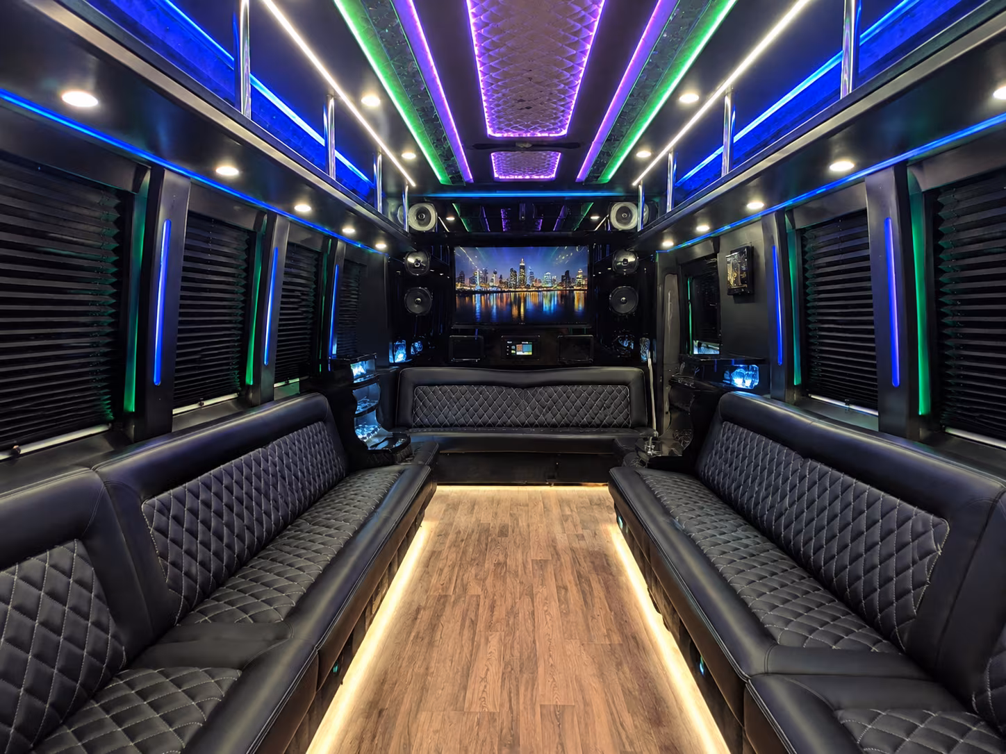waco 25 passenger party bus interior