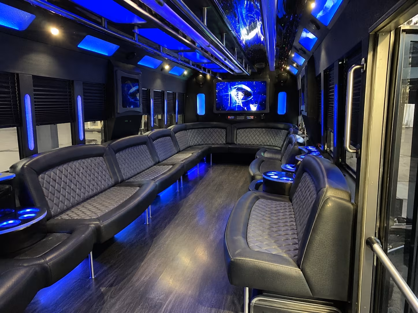 waco 28 passenger party bus interior