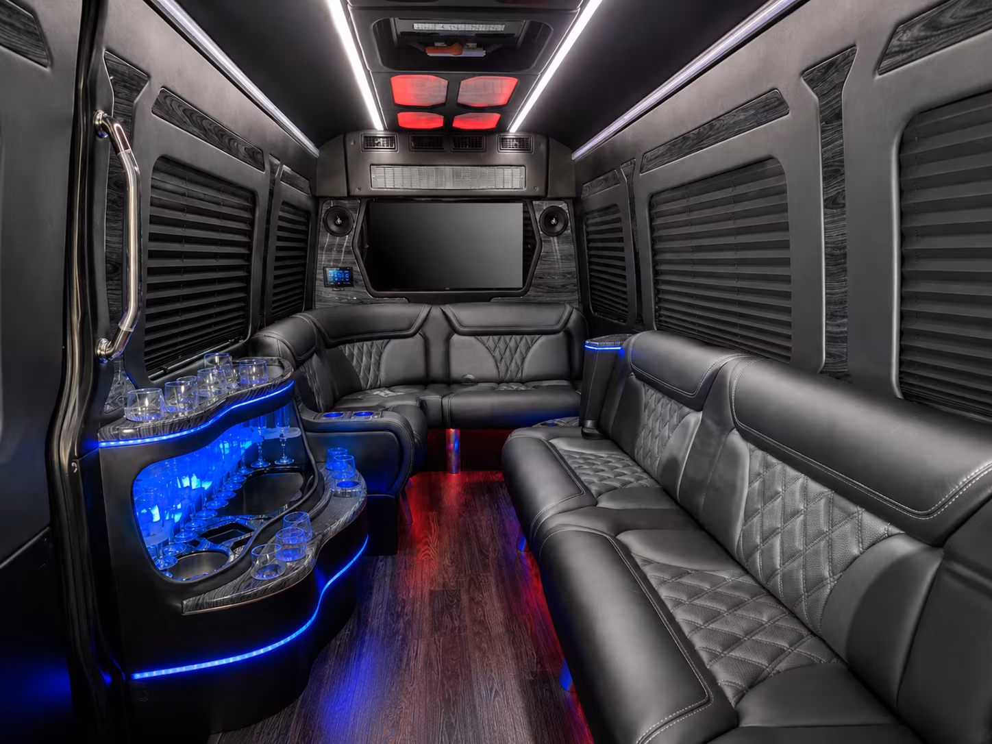 waco 40 passenger party bus interior